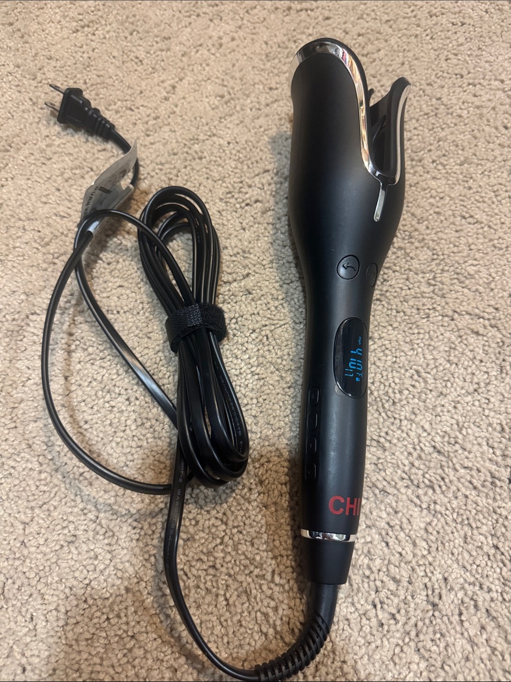 CHI Black Automatic Curling Iron with Digital Display